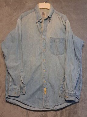 B.D. Baggies Foundry Large Vintage USA Blue Denim Shirt